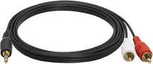 Load image into Gallery viewer, 2 Absolute 6 feet Y Cable Splitter 1-Mini Plug 2-RCA Plugs