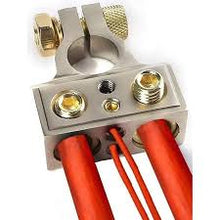 Load image into Gallery viewer, Absolute 2/ 4 / 8 Gauge AWG Car Battery Terminal Chrome Positive &amp; Negative Set