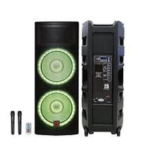Load image into Gallery viewer, 2 MR DJ PBX6600LED Bluetooth Speaker <br/>Professional Dual 2x15" 5500W Speaker PA DJ LIGHT Bluetooth