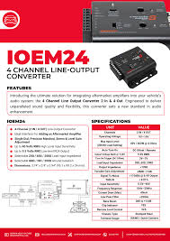 Cerwin Vega IOEM24 4 Channel Line Output Converter 2-In & 4-Out
