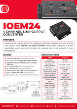 Charger l'image dans la galerie, Cerwin Vega IOEM24 4 Channel Line Output Converter 2-In &amp; 4-Out