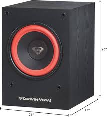 2 Cerwin Vega SL-10S 10" Powered Subwoofer 212 Watts