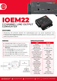 Cerwin Vega IOEM22 2 Channel Line Output Converter 2-In, 2-Out