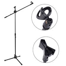 10 MR DJ MS500 Heavy Duty Telescoping Microphone Mic Boom Stand Tripod Cast Base