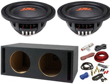 Load image into Gallery viewer, 2 DC Sound DSW2500 12" Shallow-Mount Subwoofer 2500W + Ported Box + 4G Amp Kit