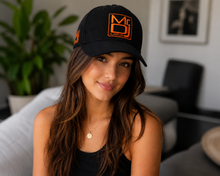 Load image into Gallery viewer, MR DJ Adjustable Black Baseball Cap  100% Cotton Unstructured Low Profile Hat
