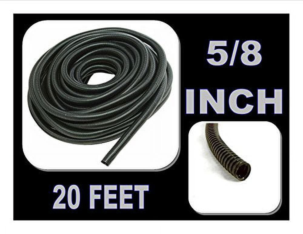 American Terminal  20 FT 58 INCH Split Loom Tubing Wire Conduit Hose Cover Auto Home Marine Black