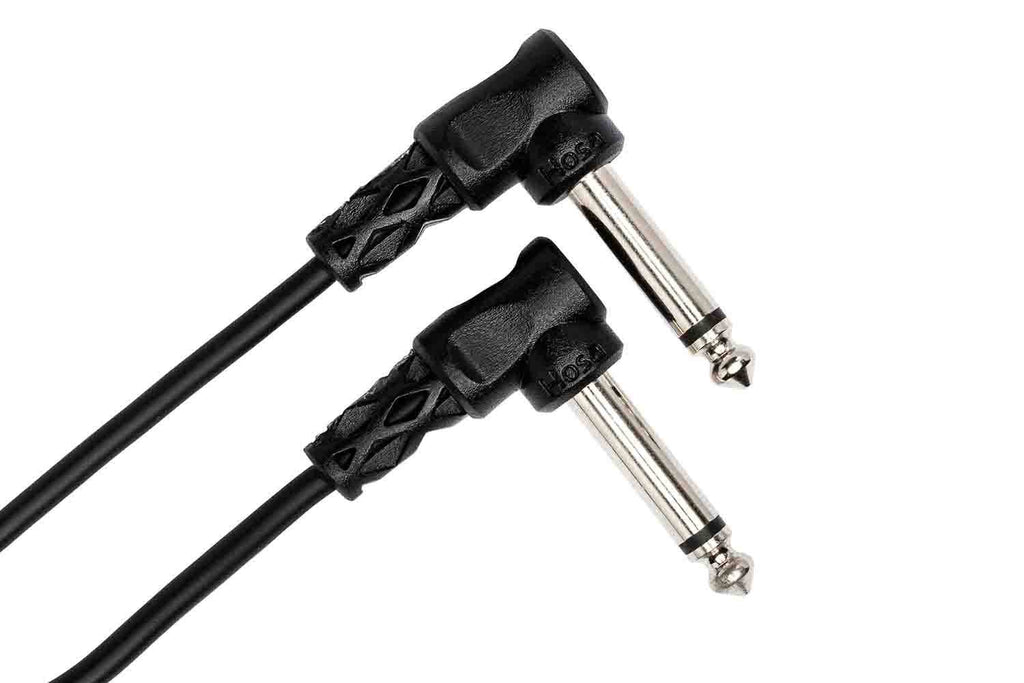 Hosa CFS-606 Molded Right-Angle Guitar Patch Cable, 6 inch (6 pack)