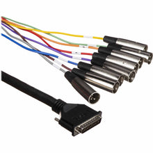 Charger l&#39;image dans la galerie, Hosa DTM803 Male DB-25 to 8-Channel Male 3-Pin XLR Snake Cable - 3 m