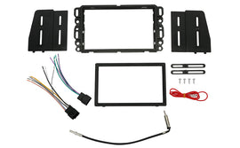 Double Din Radio Dash Kit Wire Harness Antenna Adapter Combo Fit Buick Chevrolet GMC Pontiac Saturn Fit 2007-2014