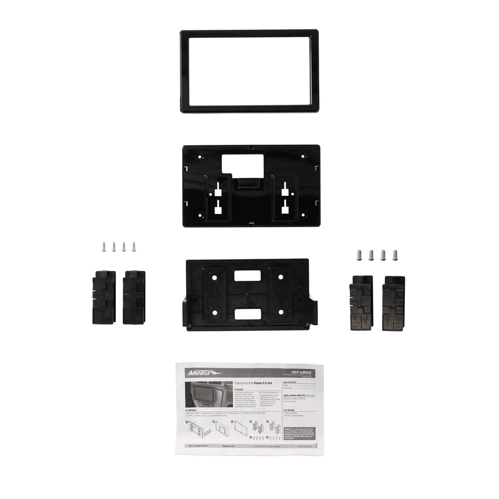 Metra 107-UN02 Double-DIN Car Stereo Floating Mount Kit - Pioneer 6.8 Inch Modular Radios