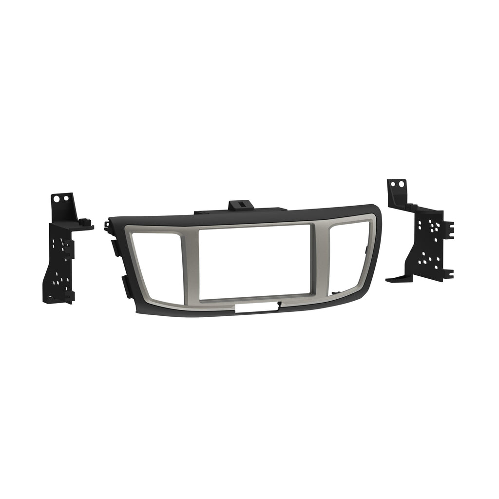 Metra 95-7804B Double-DIN Car Stereo Dash Kit - Compatible Fits for Honda Accord 13-17 Black W/ Silver Trim