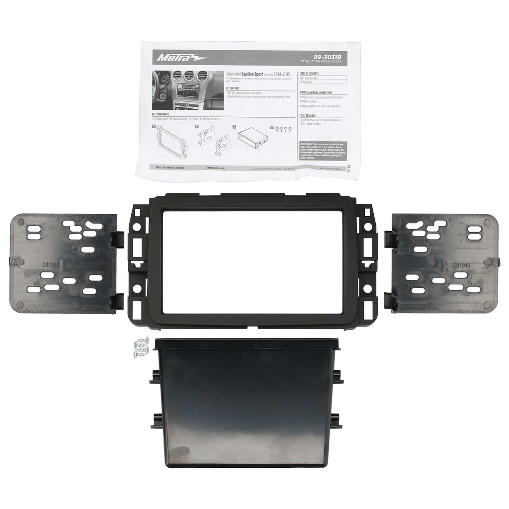Metra 99-3031B Single DIN Stereo Dash Kit - Compatible Fits for Chevrolet Captiva Sport 2014-2015 (with NAV)
