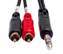 Load image into Gallery viewer, Hosa TRS-203, 1/4&quot; TRS Male to Dual RCA Male Insert Cable - 3 Meter