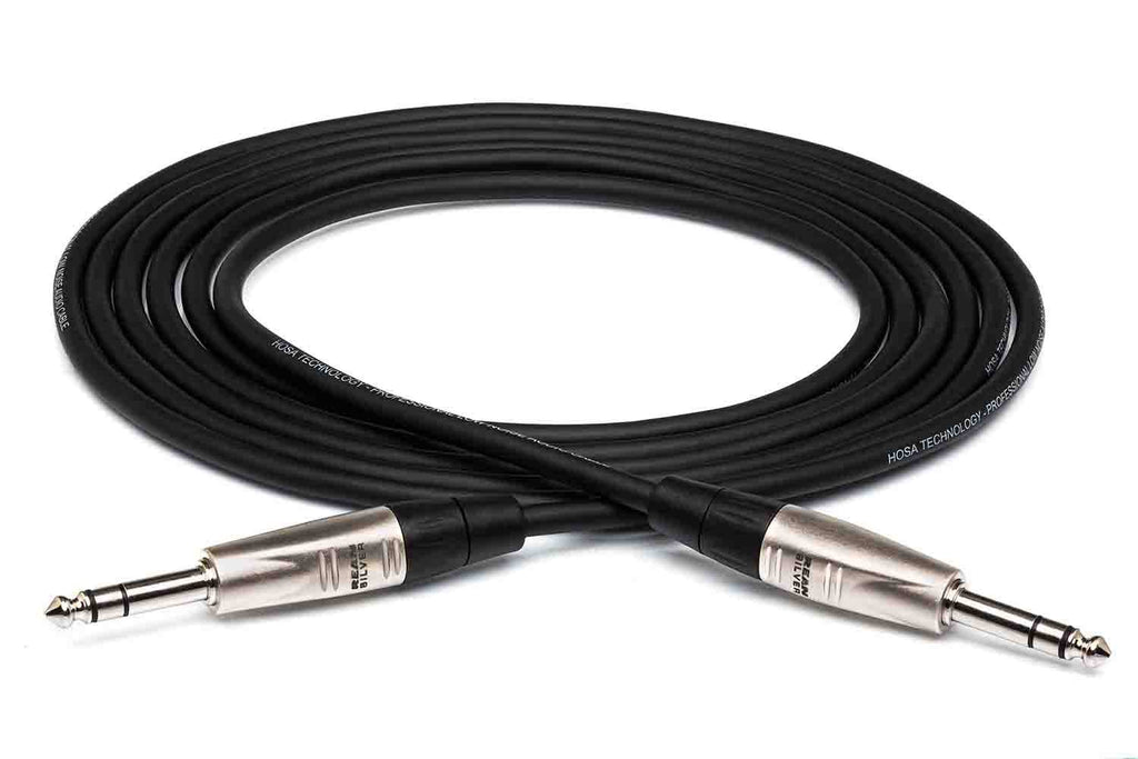 Hosa HSS-003 Pro Balanced Interconnect Cable, REAN 1/4 in TRS to Same - 3 Feet