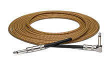 Charger l&#39;image dans la galerie, Hosa GTR-518R, Straight to Right Angle Tweed Guitar Cable - 18 Feet