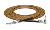 Hosa GTR-518R, Straight to Right Angle Tweed Guitar Cable - 18 Feet