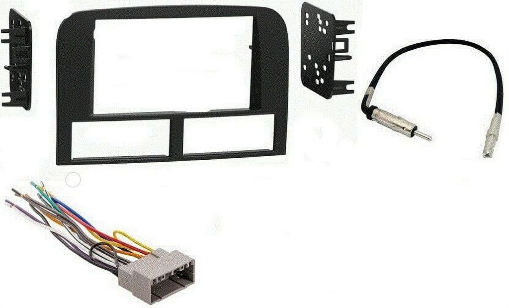 Fit 02-2004 Jeep Grand Cherokee Double Din Radio Stereo Install Dash Kit Matte Black