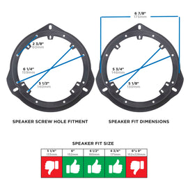 Metra 82-8701 Speaker Adapter 6in to 6.7 - Compatible Fits for Mercedes-Benz C-Class 2007-2017