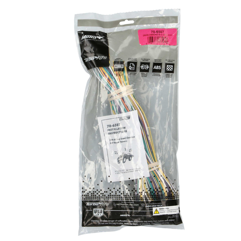 Metra 70-6507 Amp Bypass Harness Compatible Fits Jeep Grand Cherokee 1999-04