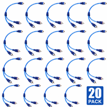 Load image into Gallery viewer, 20 Absolute RCA Audio Cable "Y" Adapter Splitter 1 Female to 2 Male Plug Cable
