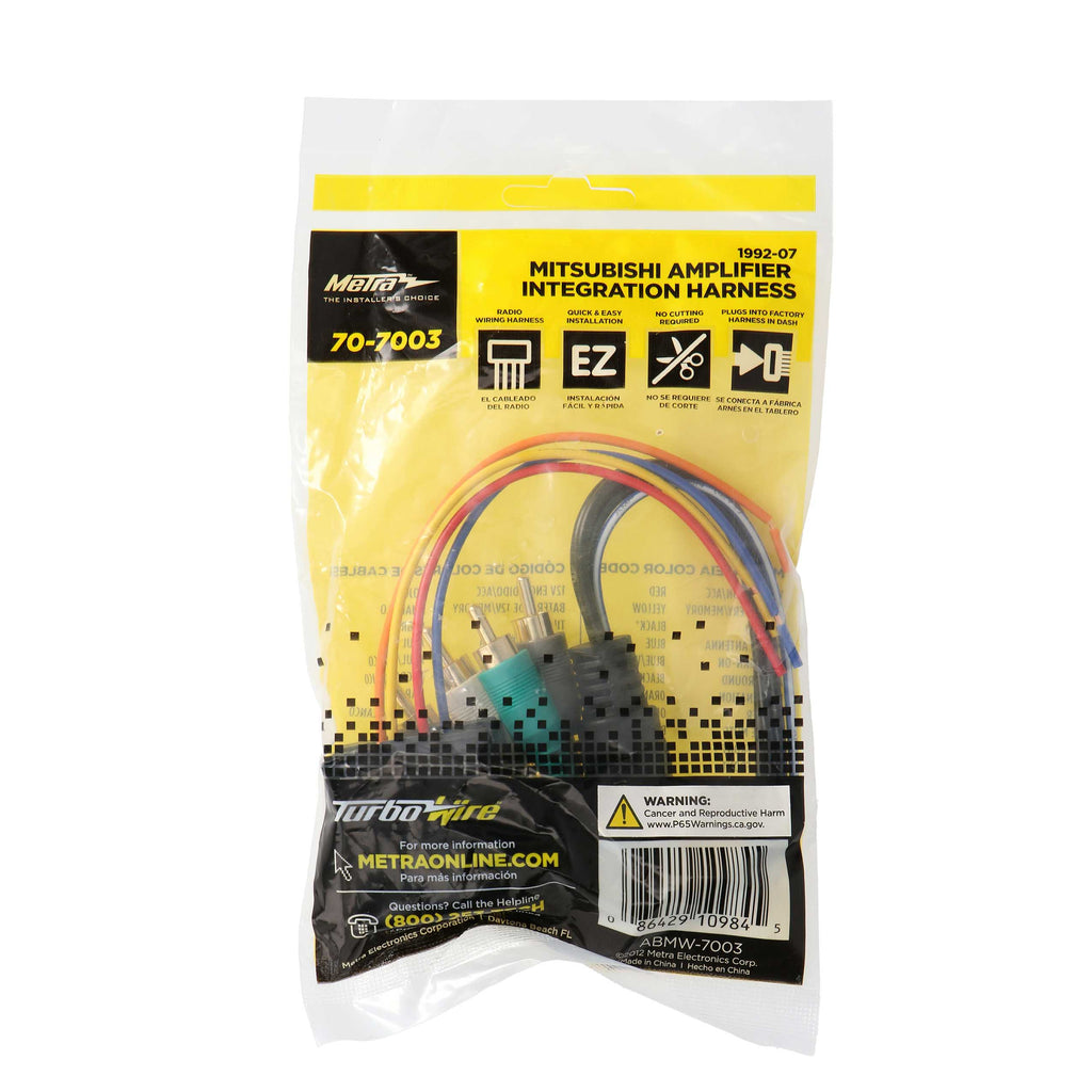 Metra 70-7003 Amp Integration Harness - Compatible Fits for Mitsubishi 1994-2007