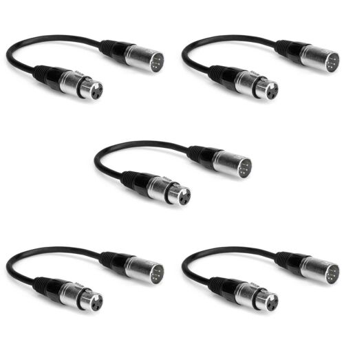 Hosa DMX-106 DMX512 Adaptor DJ Package, XLR5M to XLR3F (6 Inch)