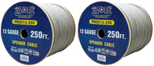 Charger l&#39;image dans la galerie, 2 Absolute USA PROS12250 12 Gauge Speaker Wire&lt;br/&gt; 250&#39; 12 Gauge PRO PA DJ Car Home Marine Audio Speaker Wire Cable Spool