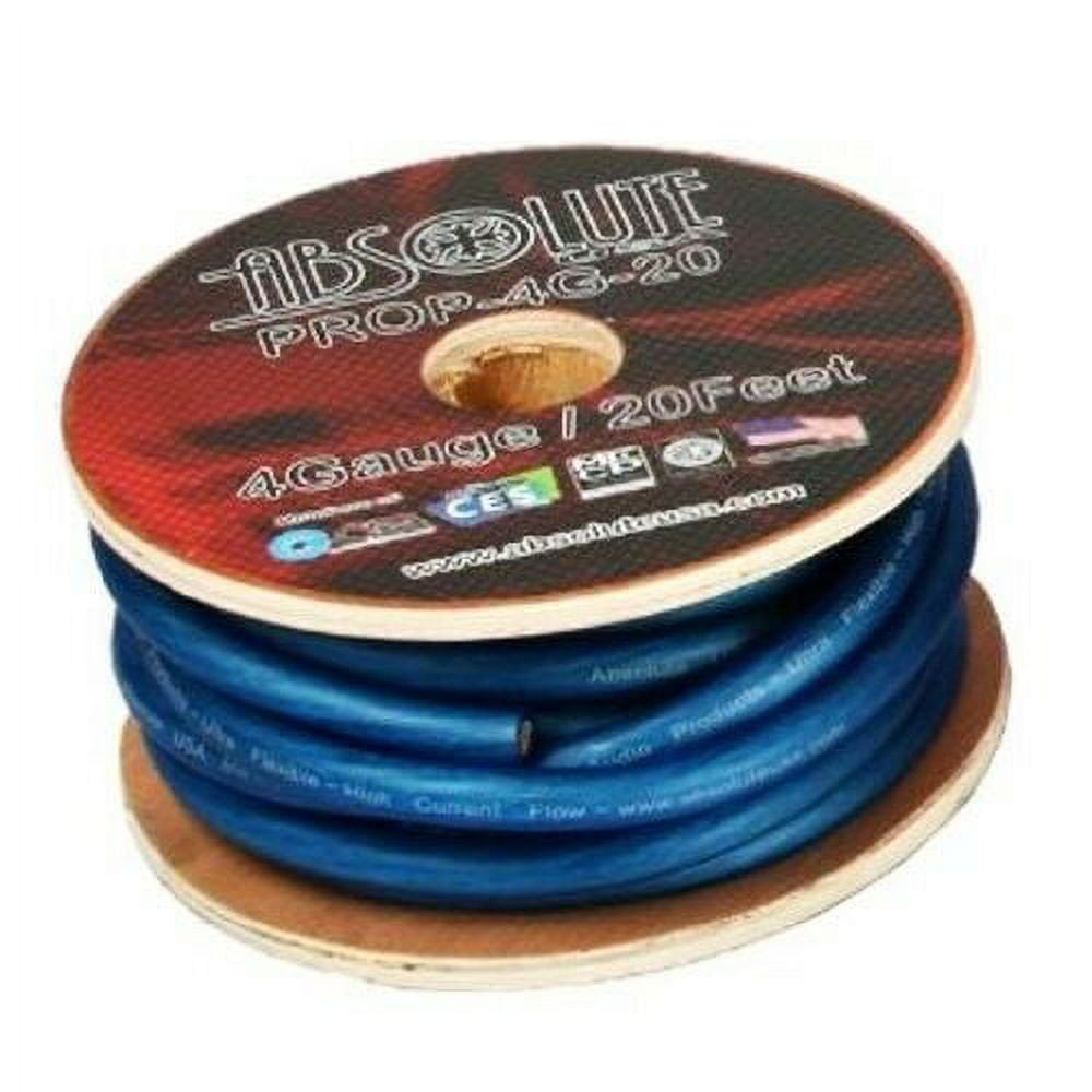 Absolute PROP2G20BL 2-Gauge Ultra Flexible Power Cable 20 Feet Blue