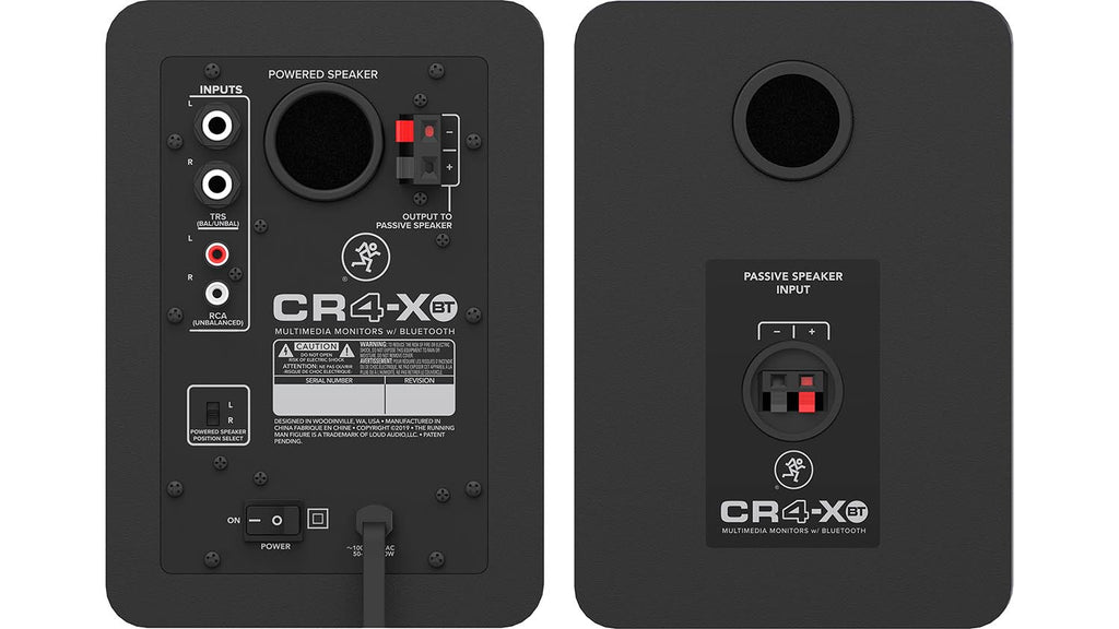 Mackie CR4-XBT, 4 Inches Creative Reference Multimedia Monitors With Bluetooth - Pair