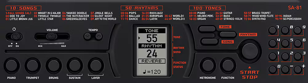 Casio SA-81 44-key Portable Arranger Keyboard