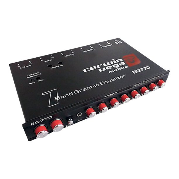 Cerwin Vega EQ770 7-Band Graphic Equalizer with Auxiliary Input+ Free Absolute Electrical Tape+ Phone Holder