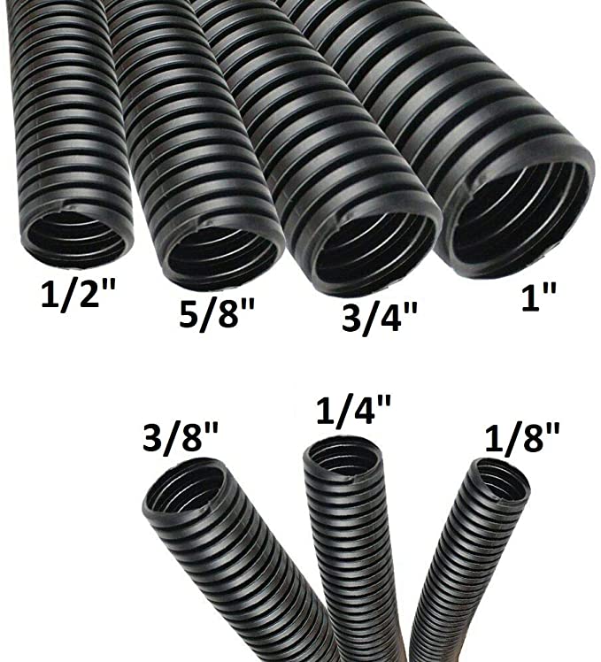 American Terminal 70 feet (7 x 10 feet) 1/8" 1/4" 3/8" 1/2" 5/8" 3/4" 1" inch split wire loom conduit tubing