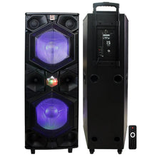 Load image into Gallery viewer, MR DJ VEGAS Double 15&quot; Bluetooth Speaker Professional Dual 15” 3-Way Full-Range Powered/Active DJ PA Multipurpose Live Sound Bluetooth Loudspeaker