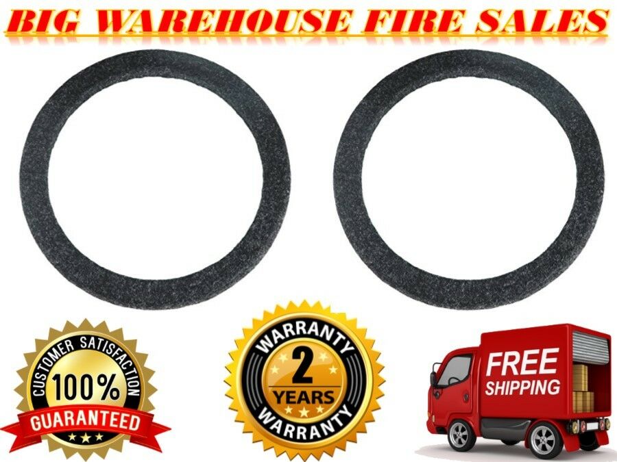 2 10" Gray Carpeted MDF Car Stereo Speaker Woofer Subwoofer Sub Ring Spacer