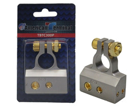 A/T 2/ 4 / 8 Gauge AWG Car Battery Terminal Chrome Positive