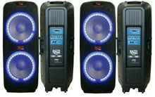 Load image into Gallery viewer, 1 PAIR RAZZI PRO Prime 2X15&quot; PA DJ Active Power Speaker Bluetooth, USB/SD/FM