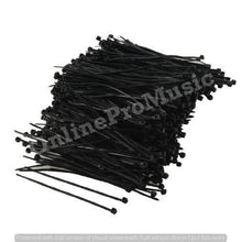 Charger l&#39;image dans la galerie, 1000 Pcs Black Plastic Cable Zip Tie Fasten Wrap 80mm x 2mm