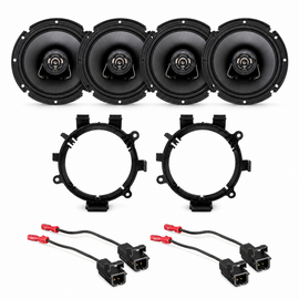 Cerwin Vega XED62 6.5” Front & Rear Speaker Harness Package Fit 1999-06 GM 4 Door