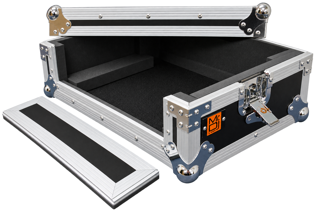MR DJ CASE500 Universal Flight Chest Style DJ Coffin Case Removable Cover Foam Interior Lockable Butterfly Latches