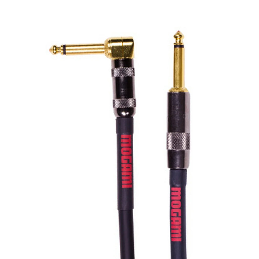 Mogami OD GTR 06 R Overdrive Right Angle to Straight Electric Guitar Cable, 6-Feet