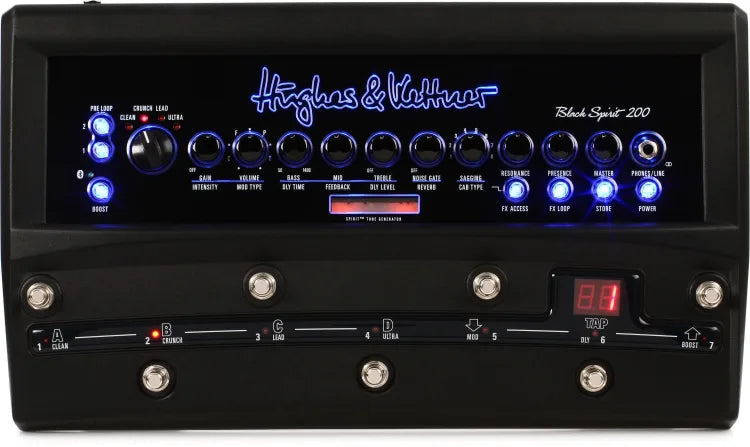 Hughes & Kettner SPIRIT200FLOOR Black Spirit 200 200 Watt Floorboard Amplifier