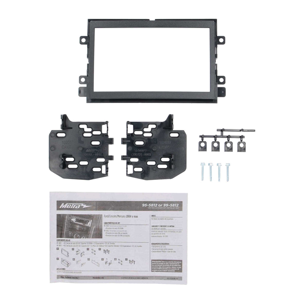 Metra 95-5812 Double DIN Installation Kit - Compatible Fits for Ford Multi-Kit 2004-2019