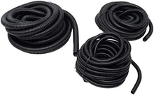 Load image into Gallery viewer, Absolute 3 Rolls 100' Black 1/4" + 3/8" + 1/2" Split Loom Split Wire Loom Conduit Corrugated Plastic Tubing