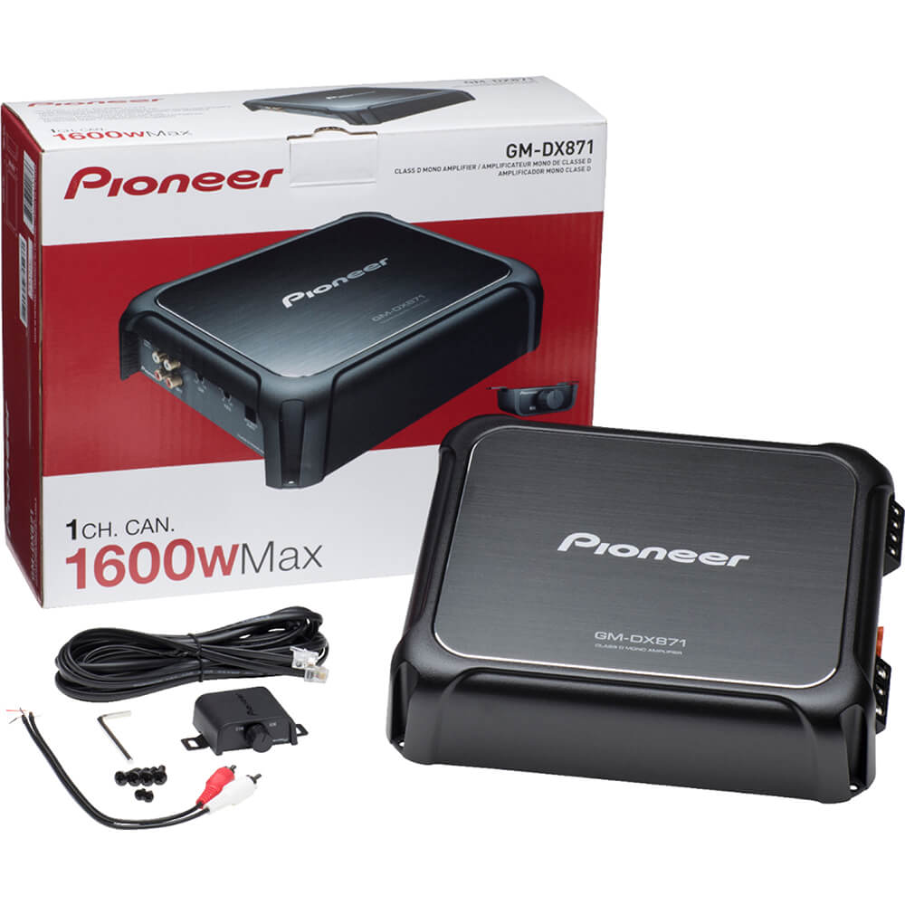 Pioneer GM-DX871 1600 Watts Class D Mono Amplifier and Bass Boost Remote