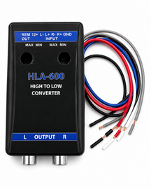 4 Absolute HLA600 2-Ch High-to-Low Line Output Converter Adjustable Speaker Level to RCA Converter