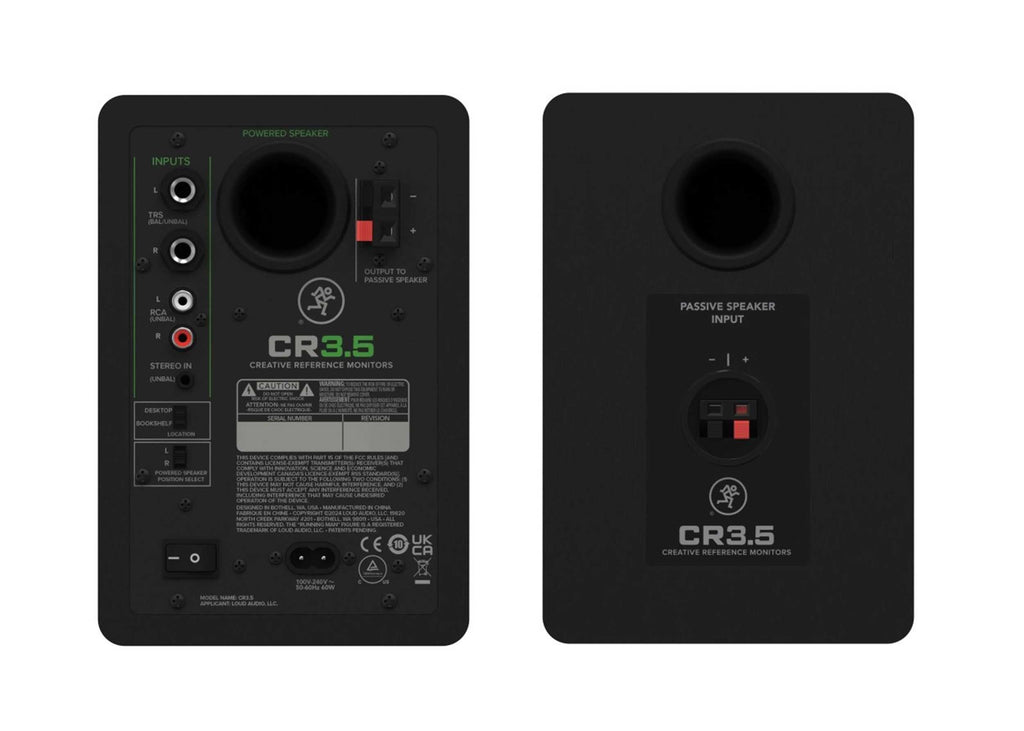 Mackie CR3, 3.5" Powered Studio Monitors with Tone Control