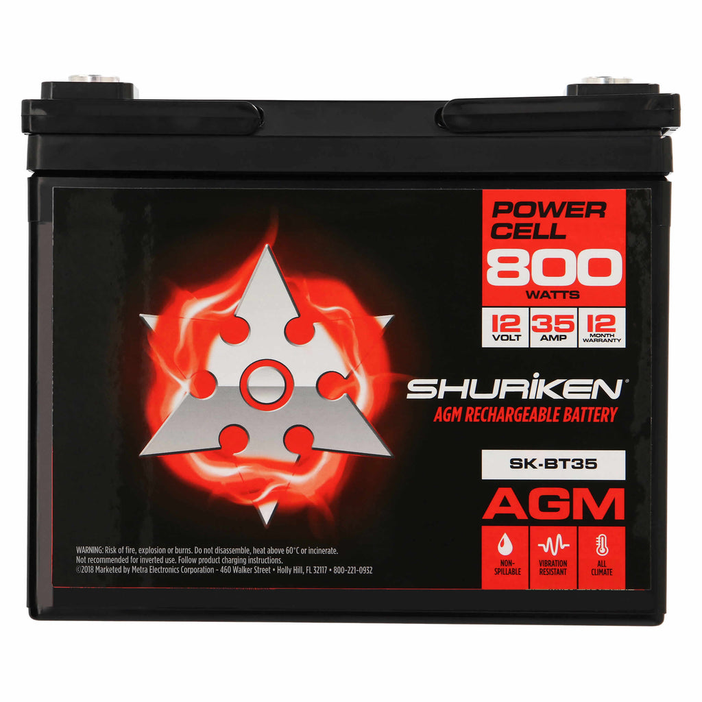 Shuriken SK-BT35 12V High Performance AGM Power Cell Battery for Systems Up To 800 Watts