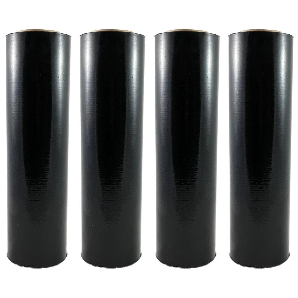 American shrink wrap clear black 18" 1500sq' 80 Gauge 4 Rolls Pallet Wrap Stretch Film Hand Shrink Wrap 1500 Square Feet