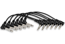 Charger l&#39;image dans la galerie, Hosa CFS-606 Molded Right-Angle Guitar Patch Cable, 6 inch (6 pack)